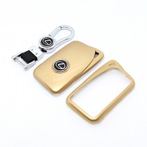 렉서스 메탈 하드 키케이스 키홀더 키커버 크롬 키링세트 악세사리, 골드