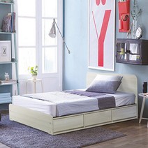 모젤리가구 스몰싱글(하이헤드)-수납침대-프레임+포켓 볼라텍스50T 매트, 화이트워시