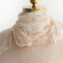 바비수 레이스 솔리드 쁘띠 스카프 9컬러