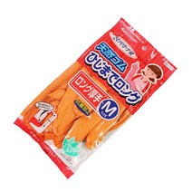 던롭 면코팅 천연 롱 고무장갑 42cm 주방장갑 설거지장갑 기모 천연 고무 설겆이 보온 겨울 라텍스 김장 롱고무장갑 향균 위생, 주황, 중(M)