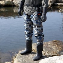 조은산업 수중장화 GD-FB-06 허벅지장화 웨이더, 국방색, 275