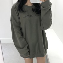 코튼홀릭 D 9901 레터링 오버핏맨투맨 3color