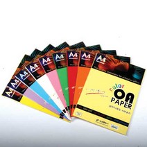 상우 A4 칼라OA용지 칼라복사지 80g S시리즈, 25매입, S5 노랑색