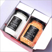[정민이네샵] 비온뒤첫소금 천일염 소금답례품 2종세트 (320ml) 돌답례품 답례품 결혼답례품 조문답례품 웨딩답례품, 화이트 박스