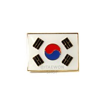 이태원샵 대한민국 국기 태극기 뱃지 3종 벳지 휘날리는 모양 네모 사각 뺏지 원형 배찌