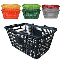 예스토어 쇼핑바구니 신형 플라스틱 바구니, 연두색, 1개