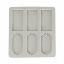 [더위치]다구몰드 - 타블렛 미니 타원 직사각 2종 6구 실리콘 몰드