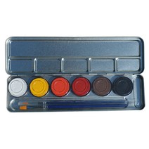 J/X professional 분장용 물감 국가자격증 페이스페인팅 수성 6색 6g 아쿠아컬러 분장용품, 1개