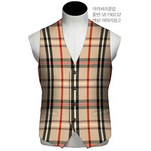 이럭셔리클럽 스포티즘 캐주얼 체크 조끼 맞춤조끼 베스트 (VE190232)