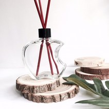 디퓨저용기 - 애플 (110ml) 디퓨저유리용기, 핑크+블랙캡, 100ml