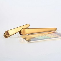 홈바내쓰 스테인리스 밀봉클립 일자형(대) 사무용품 주방데코 촬영소품, 1개