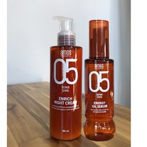 아모스프로페셔널 리페어샤인 나이트 크림 180ml + 에너지 오일 세럼 80ml 1세트, 80ml, 1set