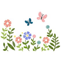 대문닷컴 [대문닷컴]스텐실 도안(ST-3055)꽃과 나비와 함께, 1개