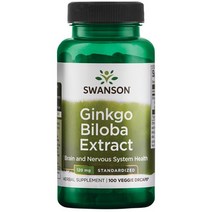 스완슨 징코 빌로바 추출물 120mg 베지 DR캡, 100개입, 1개