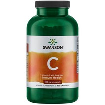 스완슨 비타민 C 로즈 힙 포함 500mg 캡슐, 400개입, 1개