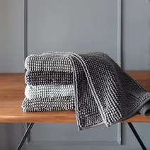 네이쳐리빙 모던데일 뽀송 욕실 발매트2P, 진그레이