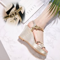 국내생산 9cm 여성샌들 스트랩샌들 여성 웨지힐 통굽 슬리퍼 TC-5003
