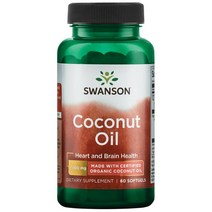 스완슨 코코넛 오일 1000mg 소프트젤, 60개입, 1개