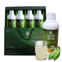 거제알로에팜 알로에베라겔, 4병, 1050ml