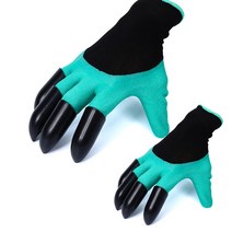 두손갈고리 원예장갑 가드닝장갑 코팅장갑 호미장갑 그린색상, 1개