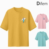 디프엠 5부오버핏반팔 피플 M~5XL 빅사이즈 남녀공용 반팔티셔츠 반팔 티셔츠