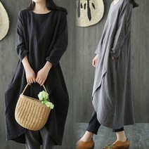포플러앤씨 보데스 쉬폰 원피스 여성 긴팔