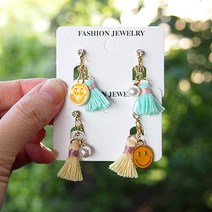 커밍바이주 선물 어린이귀찌 어린이 귀걸이 유아귀찌 태슬 스마일 귀찌 스마일 귀걸이 스마일귓찌