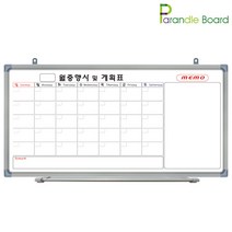 파란들칠판 일반 월중행사콤비 화이트보드, 웬지