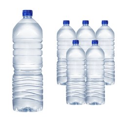먹는샘물산수 가벼운샘 생수 무라벨, 2L, 6개