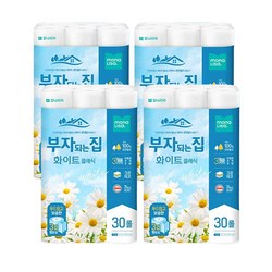 모나리자 부자되는집 화장지 화이트 3겹30롤1팩 세트4팩 천연펄프휴지