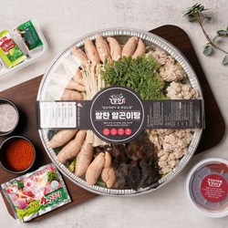 간편한수인 (당일제조) (냉장상품) 면사리 냄비 모두 주는 알탕 해물탕 밀키트 4인, 1개, 1.8kg