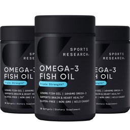 스포츠리서치 알래스카산 명태 오메가-3 피쉬 오일, 건강을 지키는 완벽한 선택!