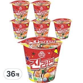 오뚜기 진라면 매운맛 컵 65g, 36개