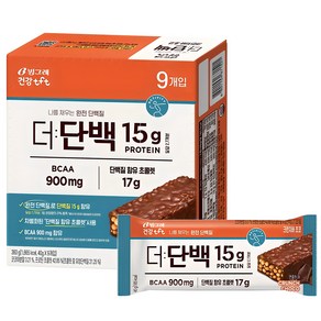 빙그레 더단백 크런치바 초코, 40g, 9개