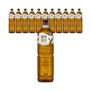 하이트진로 블랙보리 라이트 제로칼로리, 1.5L, 12개