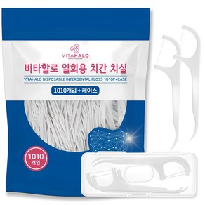 비타할로 일회용 치실 + 케이스, 1개, 1010개입, 74mm