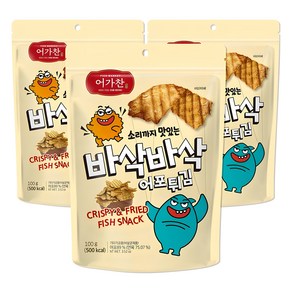 어가찬 소리까지 맛있는 바삭바삭 어포튀김, 100g, 3개