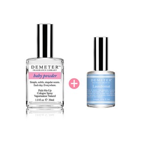데메테르 오 드 코롱 향수 2종 세트, 베이비 파우더 30ml +  세탁 건조 15ml, 1세트, 1개, 30ml