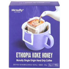 맥널티커피 에티오피아 코케 허니 핸드드립 원두, 7개입, 1개, 8g