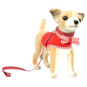한사토이 동물인형 6383 치와와 Chihuahua with Red Dess, 24cm, 갈색, 1개