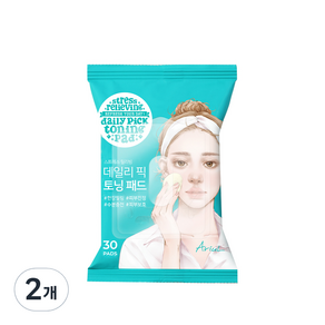 [비건뷰티] 아리얼 데일리 픽 토닝패드 57g, 30개입, 2개