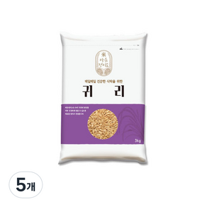 마음정미소 귀리, 3kg, 5개