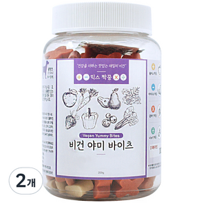 국개대표 비건 야미 바이츠 믹스 짝꿍 강아지 간식, 200g, 2개