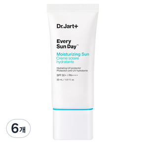 닥터자르트 에브리 선 데이 모이스처라이징 선크림 SPF50+ PA++++, 30ml, 6개