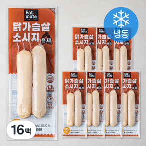 잇메이트 닭가슴살 소시지 훈제 (냉동), 100g, 16팩