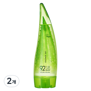 홀리카홀리카 알로에 클린 워터 포뮬라 92 샤워젤, 2개, 250ml