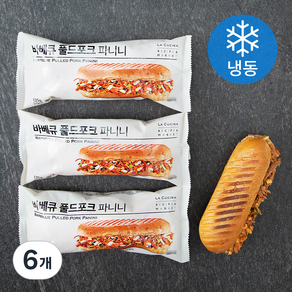 라쿠치나 바베큐 풀드포크 파니니 (냉동), 125g, 6개