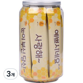 찐허니 벌꿀스틱 레터링 투명캔, 200g, 3개