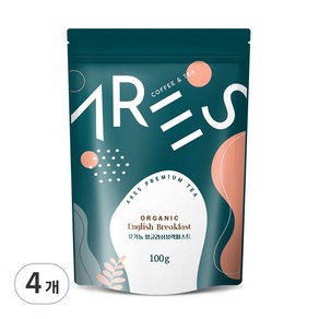 아레스 유기농 잉글리쉬 블랙퍼스트 홍차, 100g, 1개입, 4개