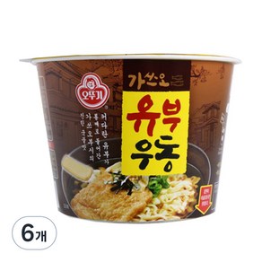 오뚜기 유부우동 컵라면, 100g, 6개